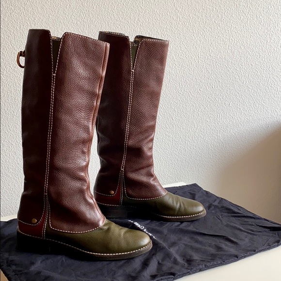 Dolce & Gabbana Shoes - Dolce&Gabbana green, brown and red riding boots
